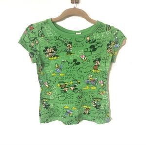 DISNEY short sleeve t-shirt Mickey green graphic medium